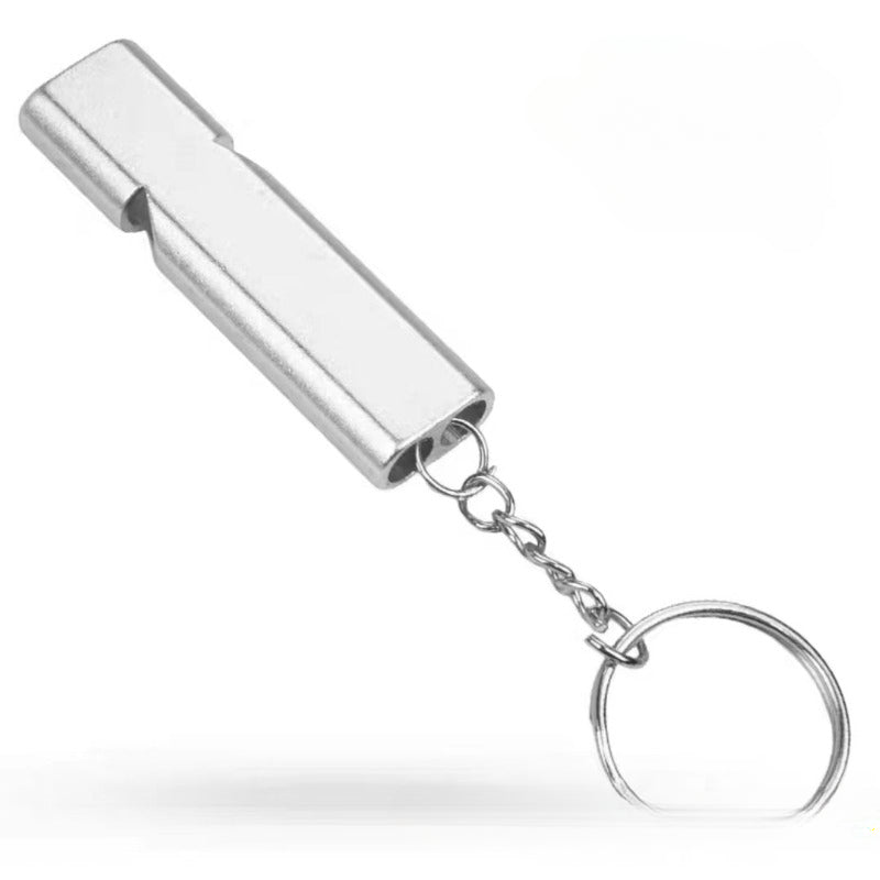 Aluminum Double Hole Survival Whistle High Frequency Sports Training
