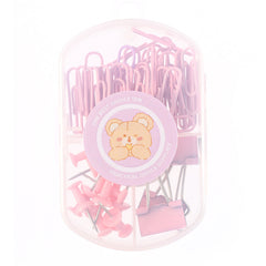Colorful Paper Clip Ticket Clip Pattern Nail Three-in-one Storage Set