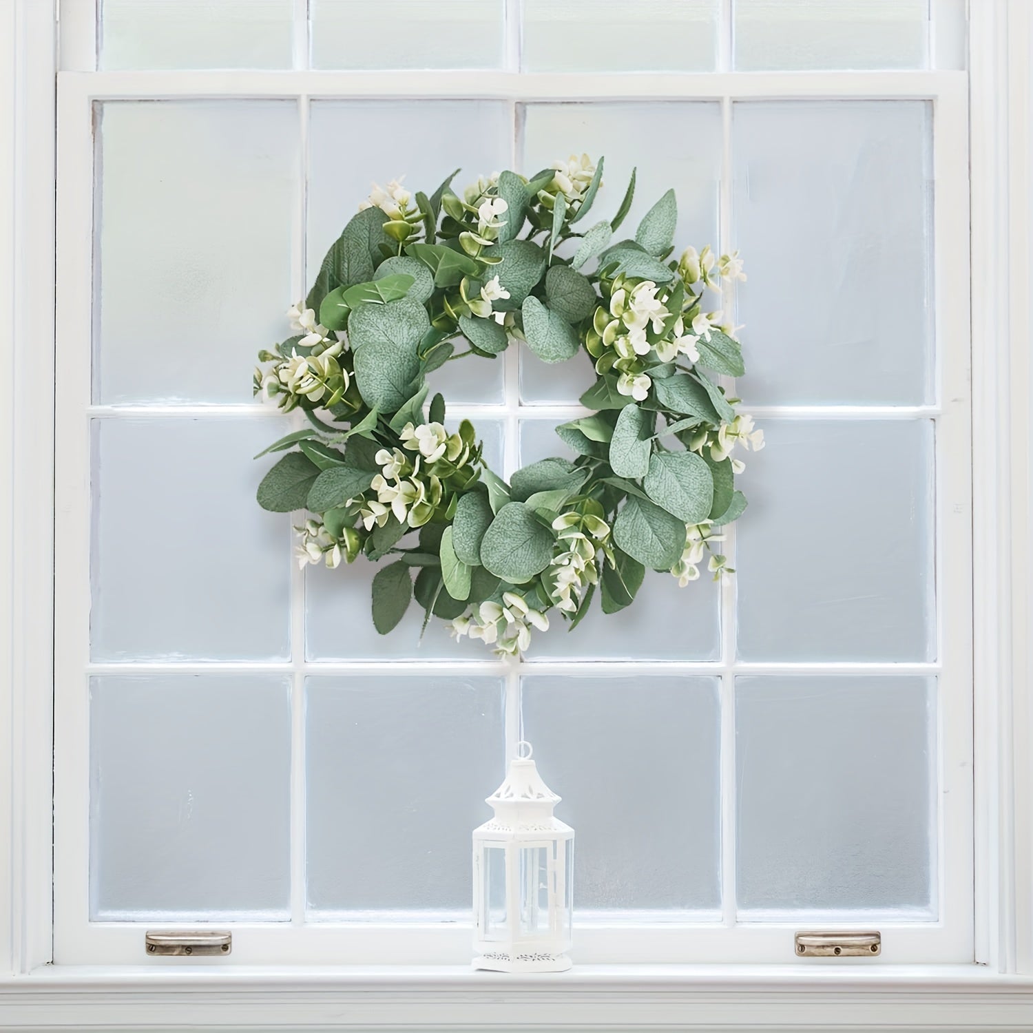 Artificial Garland Flower Front Door Decor Indoor Outdoor Festive Room Corri