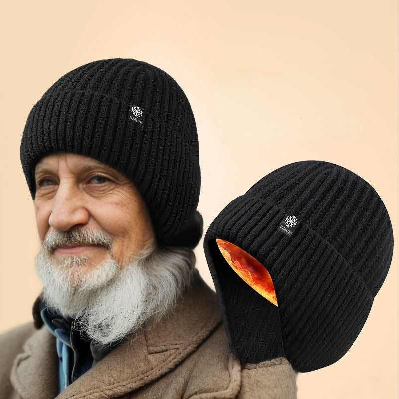 Men's Winter Velvet Woolen Hat Middle Aged Elderly