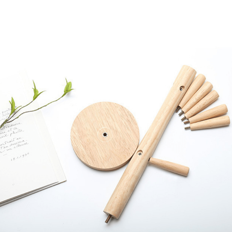 Wooden Mug Holder Tree With 6 Hooks Wood Cup Rack Coffee Cup And Mug Rack
