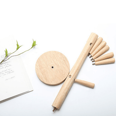 Wooden Mug Holder Tree With 6 Hooks Wood Cup Rack Coffee Cup And Mug Rack