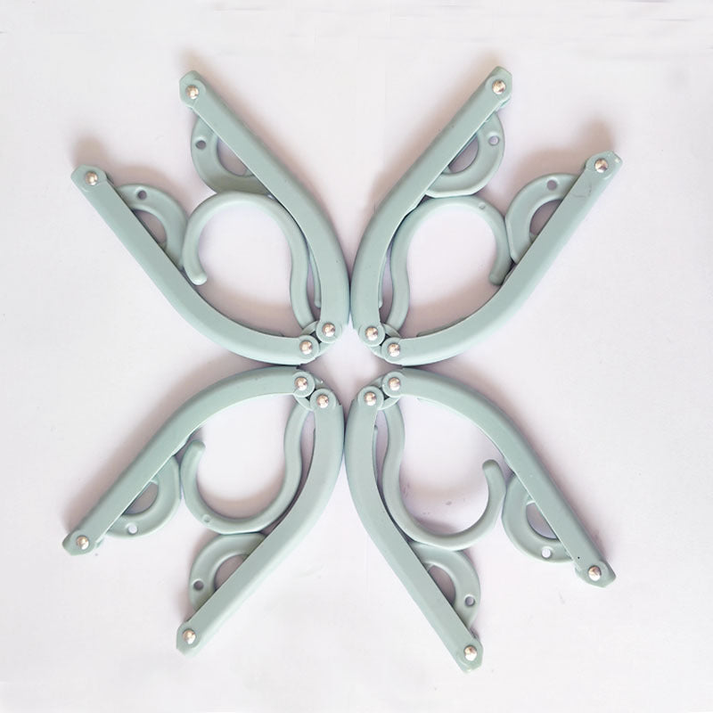 4pcs T Folding Clothes Hanger Portable Outdoor Non slip Clothes Hanger
