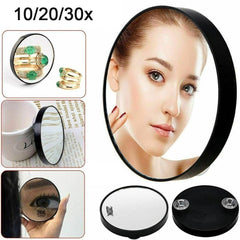 Portable Acne Pores Makeup Mirror with Suction Cups 10-30x Magnification