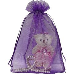 100pcs Organza Bags 8.99*6.99 cm Drawstring Jewelry Pouch Mesh Gift Wedding