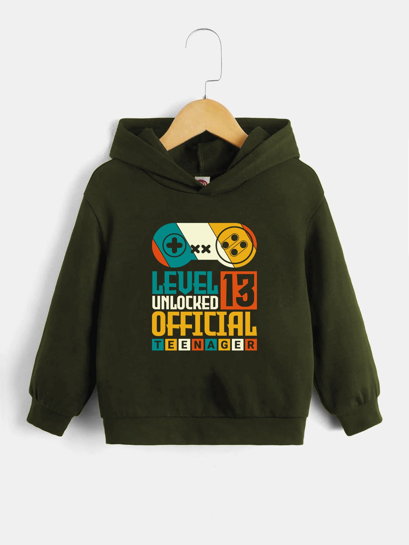 Gamepad Print Boys Casual Hoodie for Spring Fall