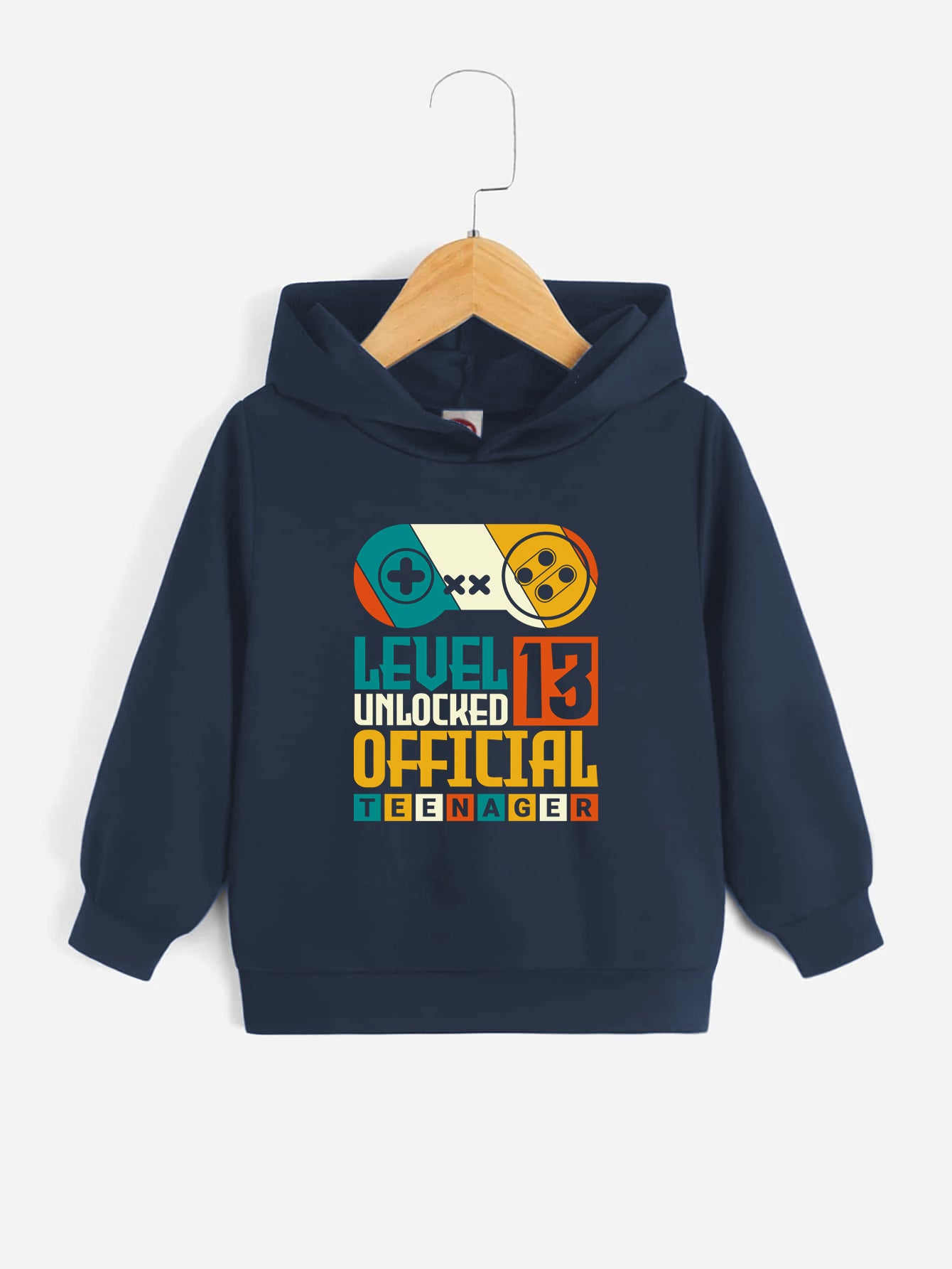 Gamepad Print Boys Casual Hoodie for Spring Fall