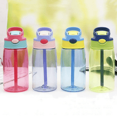 Plastic Cartoon Straw Cup with Strap for Summer