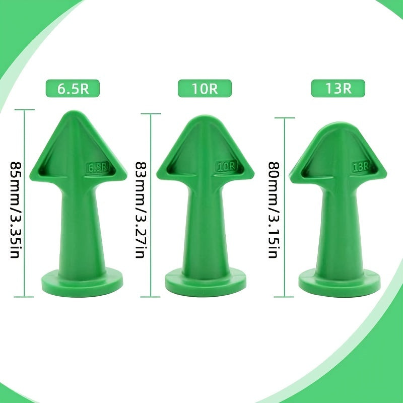3pcs Caulk Nozzle Set Silicone Applicator Squeegee