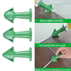 3pcs Caulk Nozzle Set Silicone Applicator Squeegee