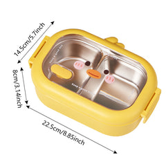 Stainless Steel Divided Food Container for School & Work