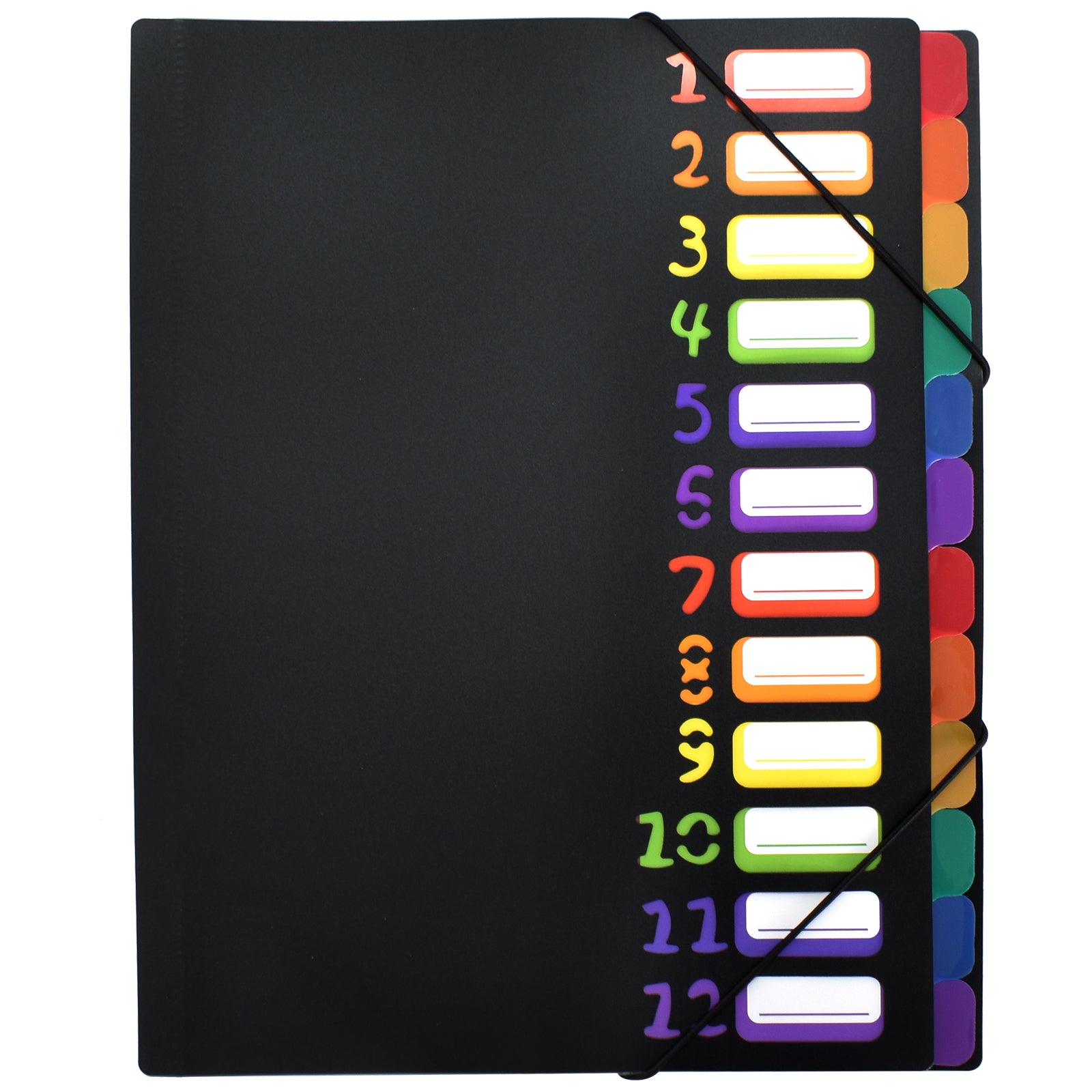 A4 12 Compartment Expanding File Folder 24 Pockets Plastic Accordion Organizer