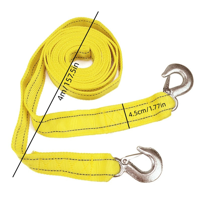 4M 157in HD 5 Ton Towing Rope Break Strength Nylon Recovery Strap & Storage Bag