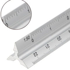 1pc Aluminum Alloy Triangular Scale Drawing Ruler Metal scale