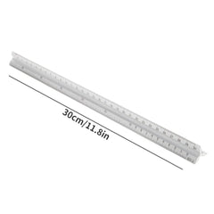 1pc Aluminum Alloy Triangular Scale Drawing Ruler Metal scale