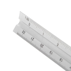 1pc Aluminum Alloy Triangular Scale Drawing Ruler Metal scale