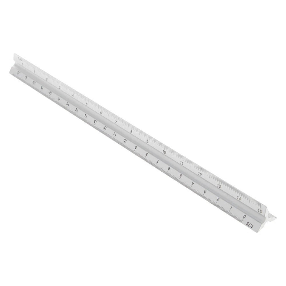 1pc Aluminum Alloy Triangular Scale Drawing Ruler Metal scale