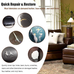 Leather Repair Patch Tape Kit Self Adhesive for Couches, Furniture, Car Seats