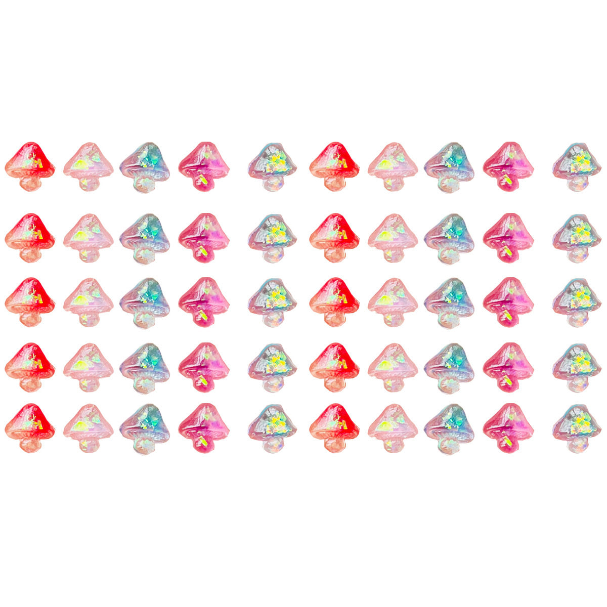 Mini Resin Mushrooms Flat Back Stone Figurines DIY Wedding Scrap