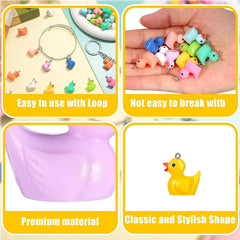 Resin Duck Charms Pendants for DIY Jewelry Making