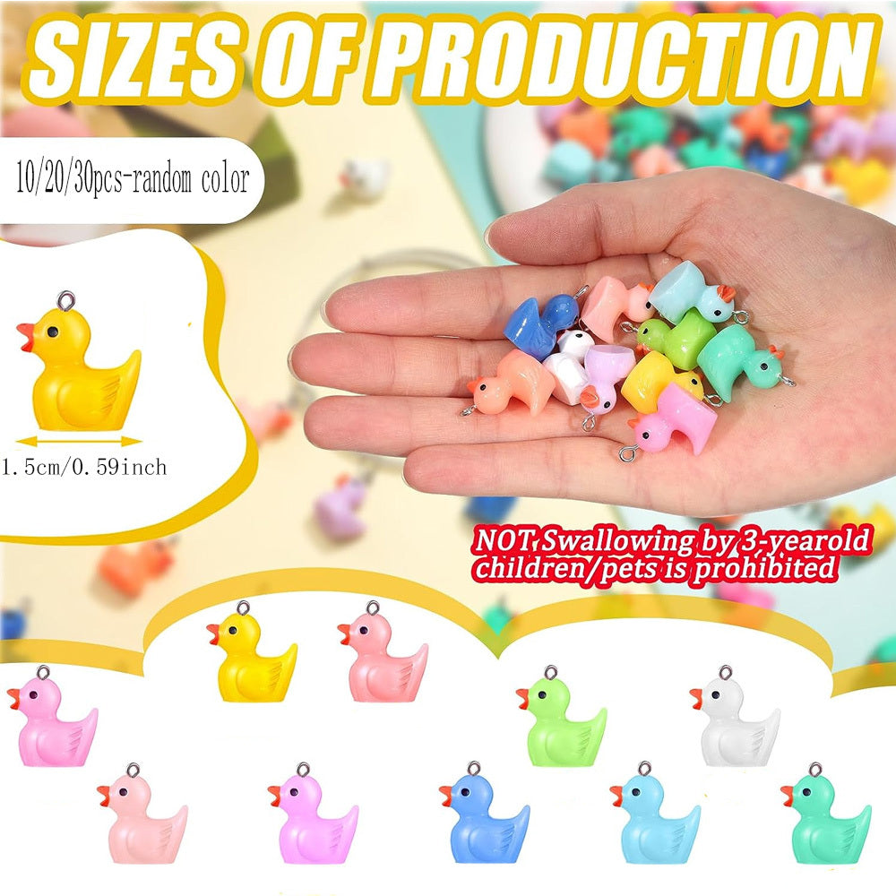 Resin Duck Charms Pendants for DIY Jewelry Making
