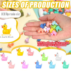 Resin Duck Charms Pendants for DIY Jewelry Making