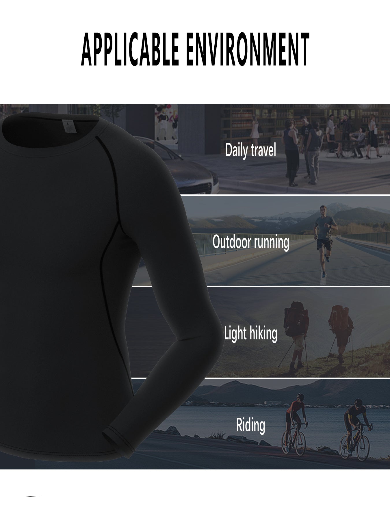 Men's Fitness Long Sleeve T-shirt High Elastic Quick Dry