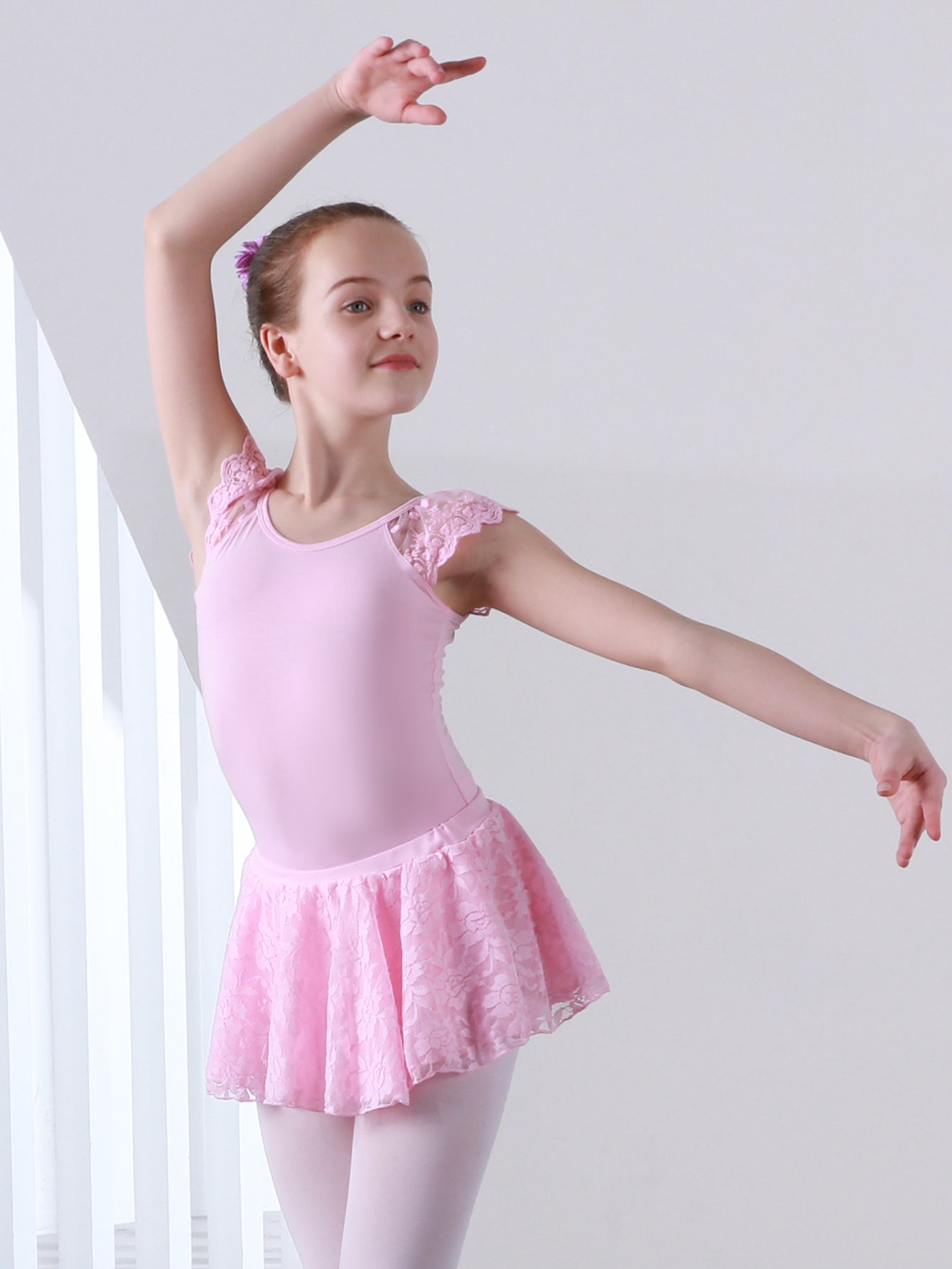 Cotton Ballet Skirt Set Breathable Outfit Dance Gymnastics