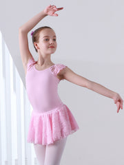 Cotton Ballet Skirt Set Breathable Outfit Dance Gymnastics
