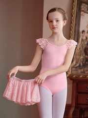 Cotton Ballet Skirt Set Breathable Outfit Dance Gymnastics