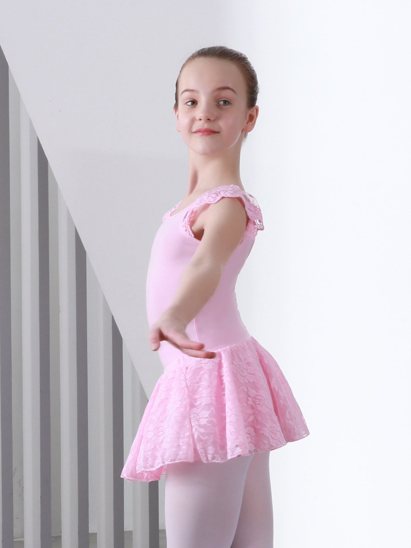 Cotton Ballet Skirt Set Breathable Outfit Dance Gymnastics