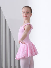 Cotton Ballet Skirt Set Breathable Outfit Dance Gymnastics