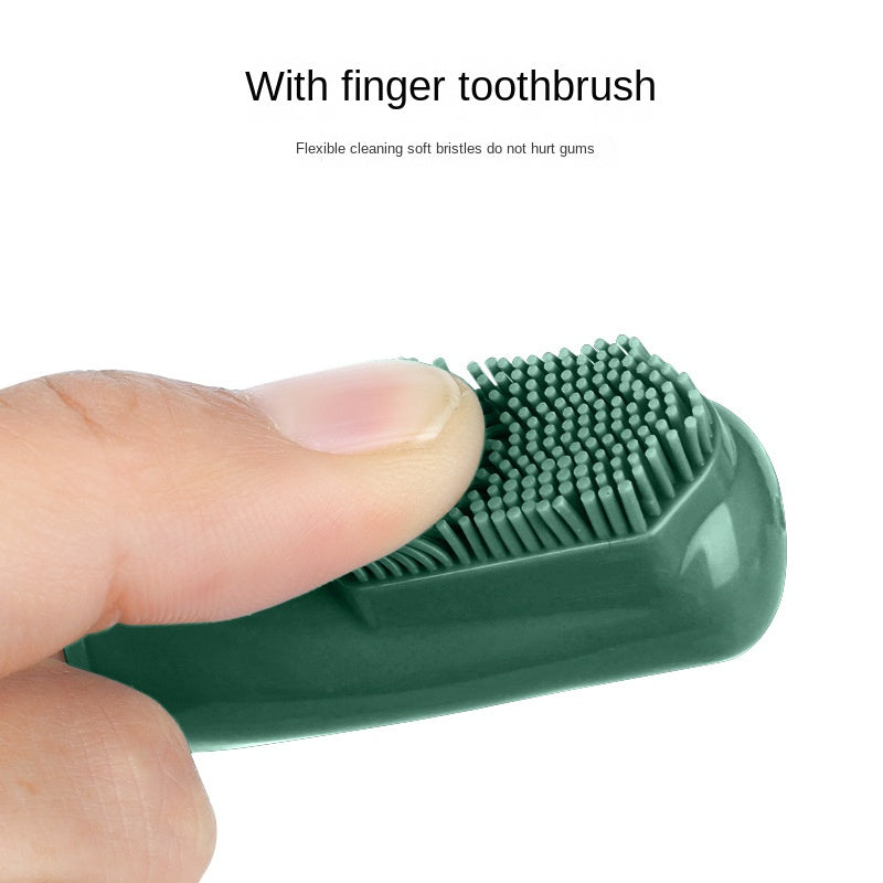 1pc Beef Flavored Pet Toothpaste And Toothbrush Set for Cat & Dog Dental Care