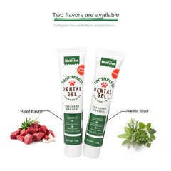 1pc Beef Flavored Pet Toothpaste And Toothbrush Set for Cat & Dog Dental Care
