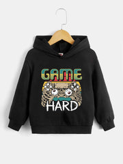 Scary Skeleton Gamepad Print Boys Hoodie