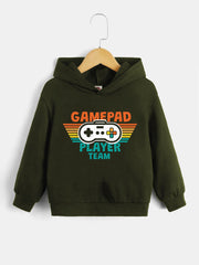 Gamepad Player Team Boys Hoodie Long Sleeve Sweatshirt