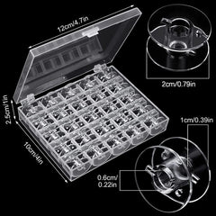 Clear Sewing Machine Bobbin Case 25 Slots Bobbin Storage Organization