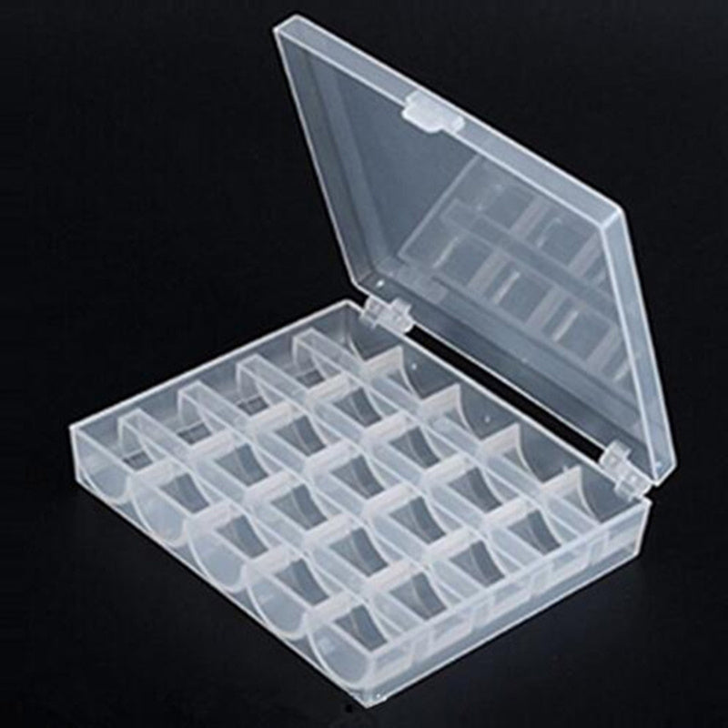 Clear Sewing Machine Bobbin Case 25 Slots Bobbin Storage Organization