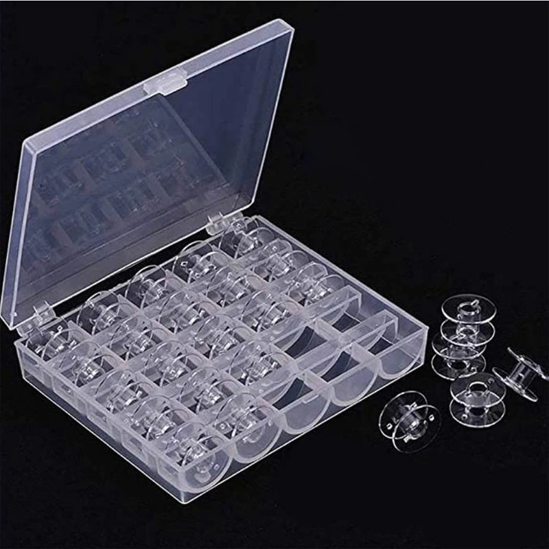 Clear Sewing Machine Bobbin Case 25 Slots Bobbin Storage Organization