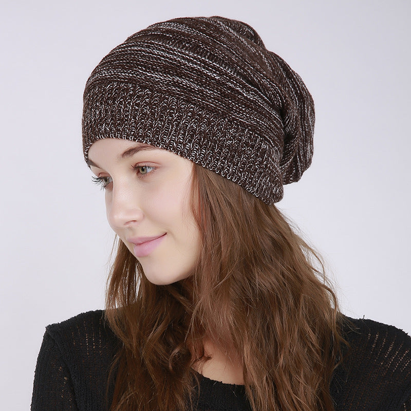 Thin Knitted Wool Slouchy Beanie for Men and Women