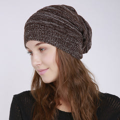 Thin Knitted Wool Slouchy Beanie for Men and Women
