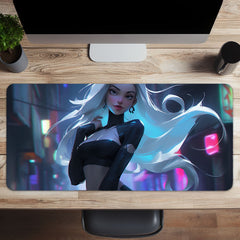 Tech Girl Gaming Mousepad HD Keyboard Pad Natural Rubber Office Mouse Pad