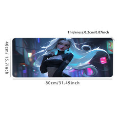 Tech Girl Gaming Mousepad HD Keyboard Pad Natural Rubber Office Mouse Pad