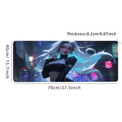 Tech Girl Gaming Mousepad HD Keyboard Pad Natural Rubber Office Mouse Pad