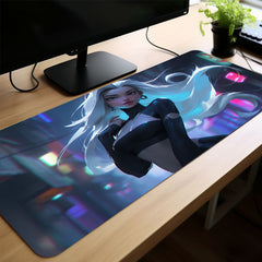 Tech Girl Gaming Mousepad HD Keyboard Pad Natural Rubber Office Mouse Pad