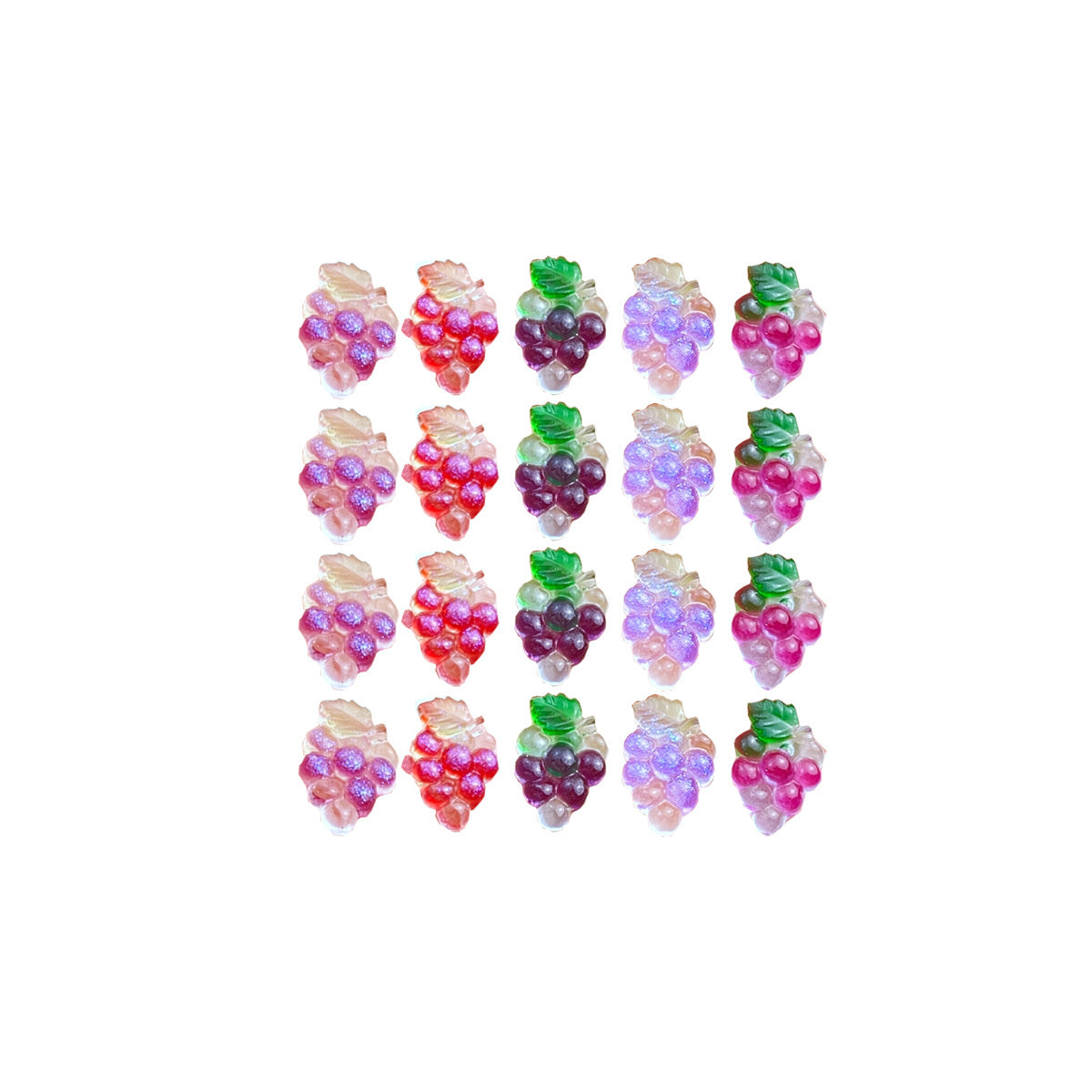 Resin Mini Grape Flatback Ornaments for Jewelry Making, Manicure, Hairwear