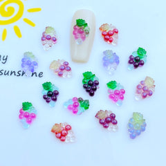 Resin Mini Grape Flatback Ornaments for Jewelry Making, Manicure, Hairwear