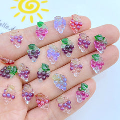 Resin Mini Grape Flatback Ornaments for Jewelry Making, Manicure, Hairwear