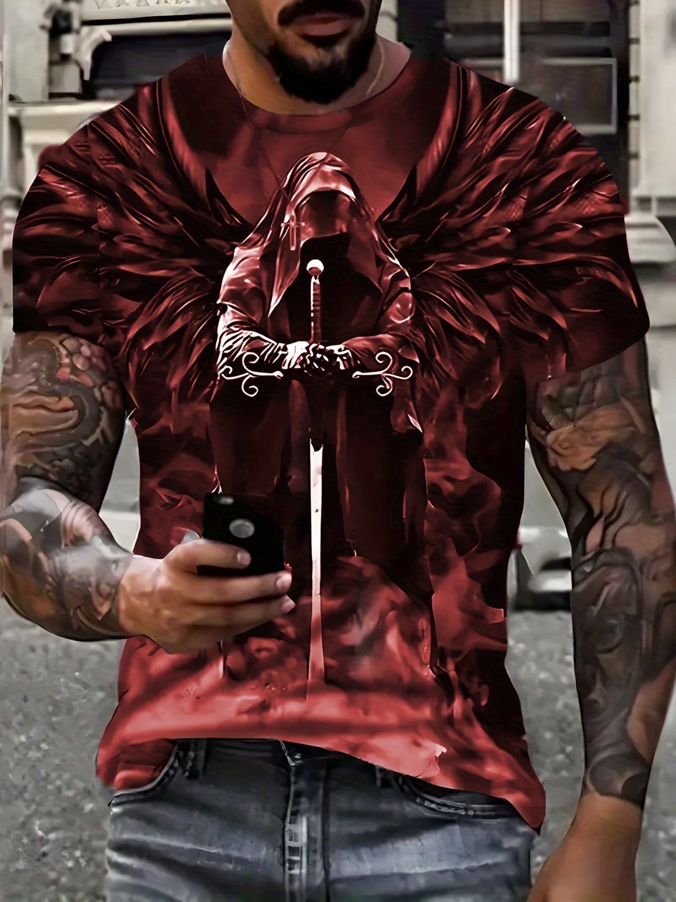 Men's 3D Print Novelty T shirt Stylish Tees For Summer Mens Clothing