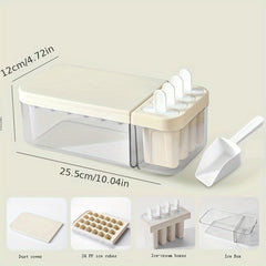 Ice Cube Molds Popsicle Ice Cream Mold Dual-use Ice Box With Ice Shovel